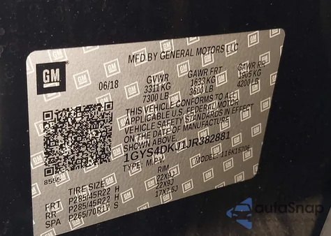 2018 Cadillac Escalade Platinum из США, поврежденный, VIN 1GYS4DKJ1JR382881